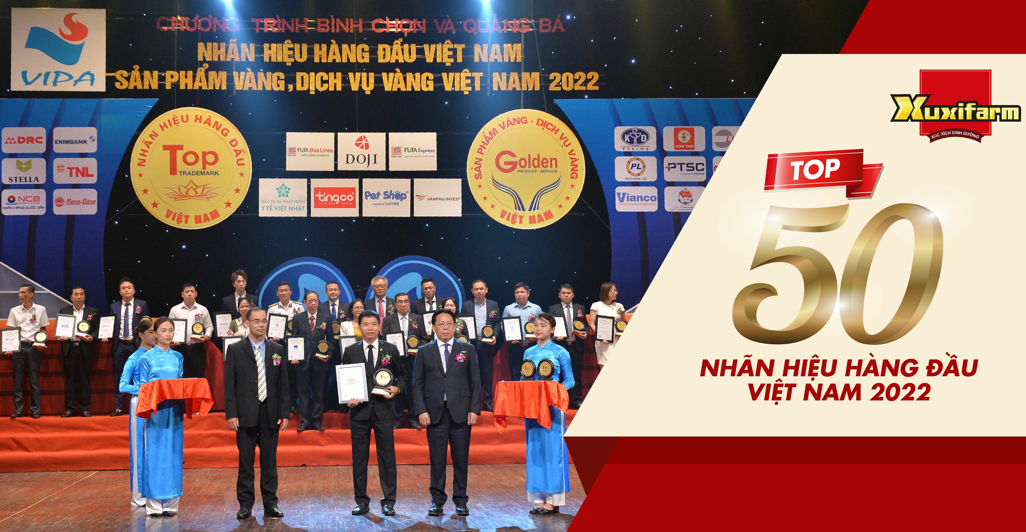 XUXIFARM HONORED "TOP 50 LEADING BRANDS OF VIETNAM IN 2022"